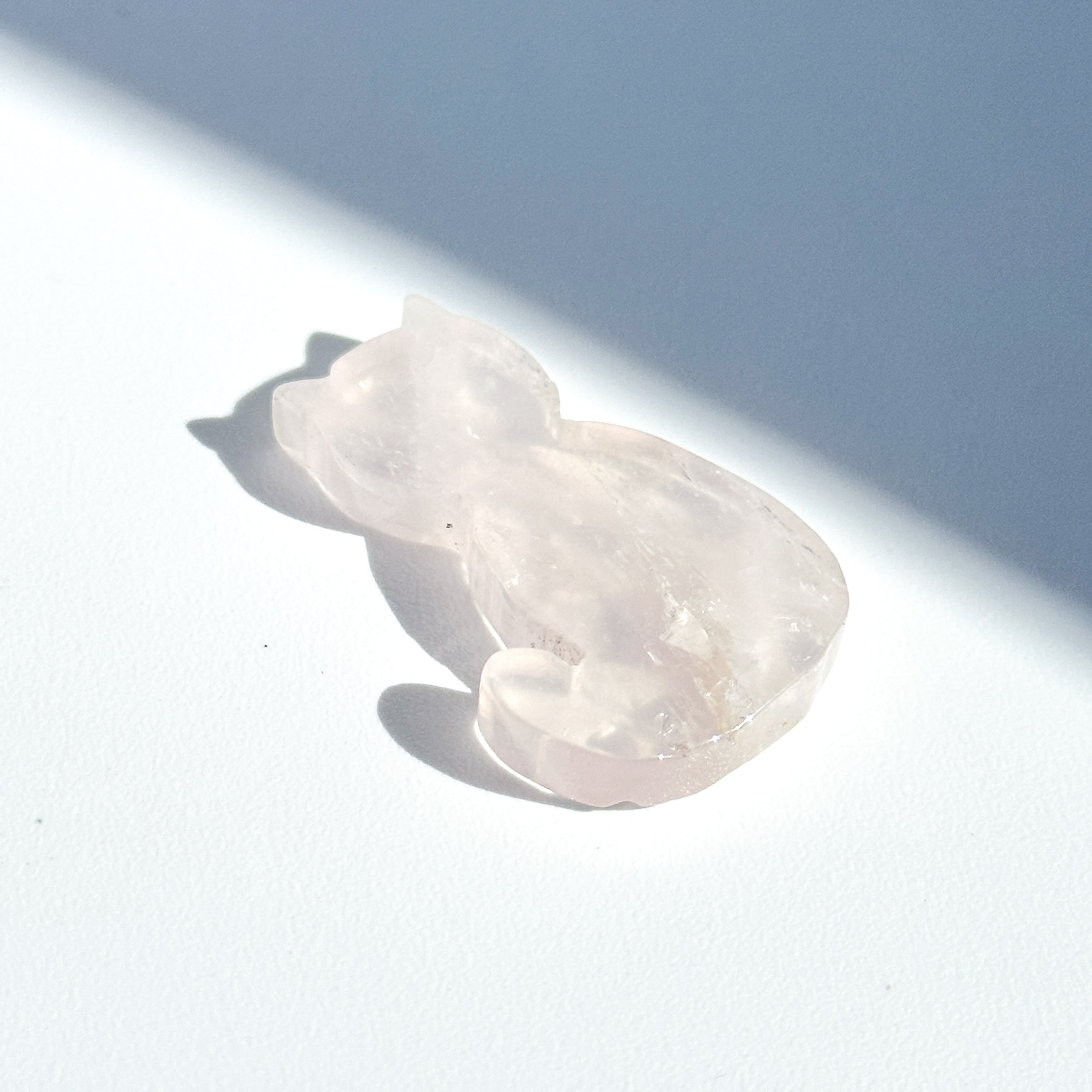 ローズクォーツ 猫ちゃん01◇ Rose Quartz Cat ◇天然石・鉱物