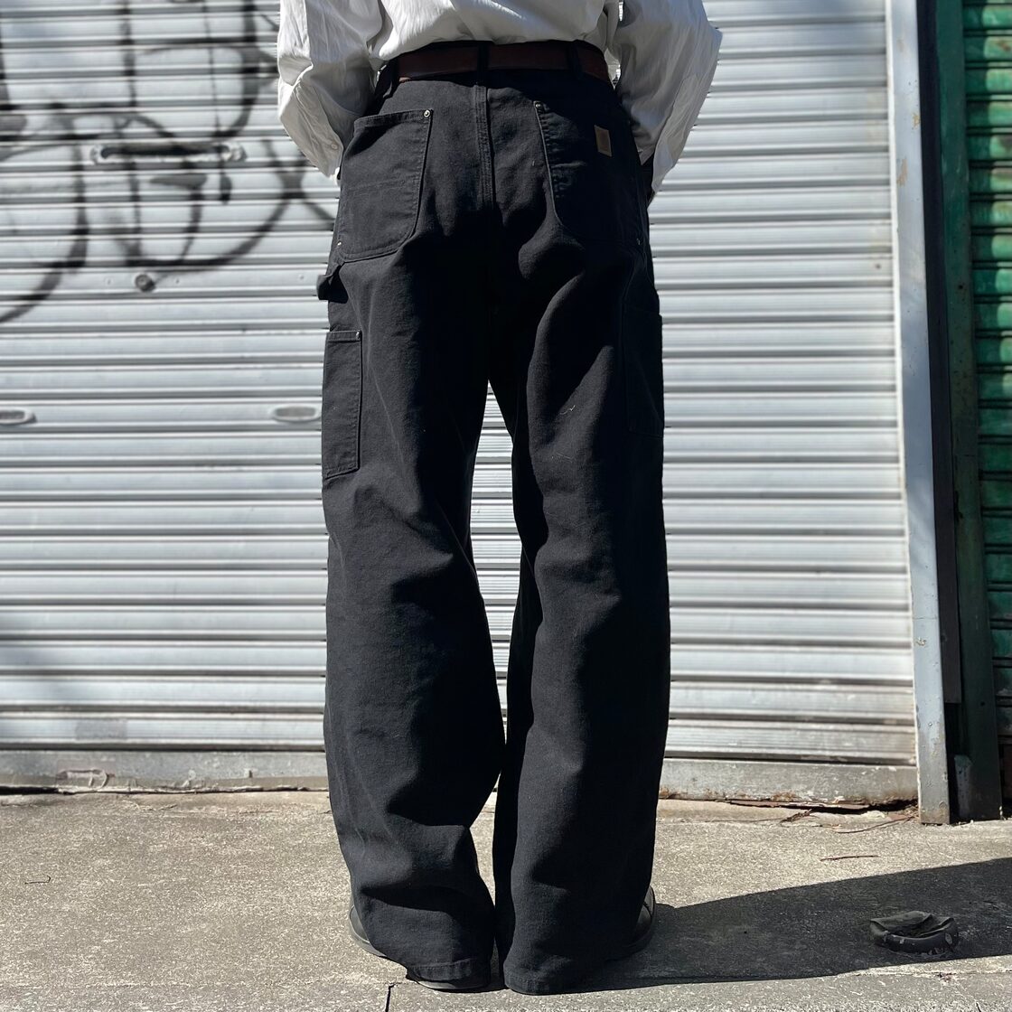 34×30』Carhartt カーハート ダブルニー ダック ペインターパンツ 黒 