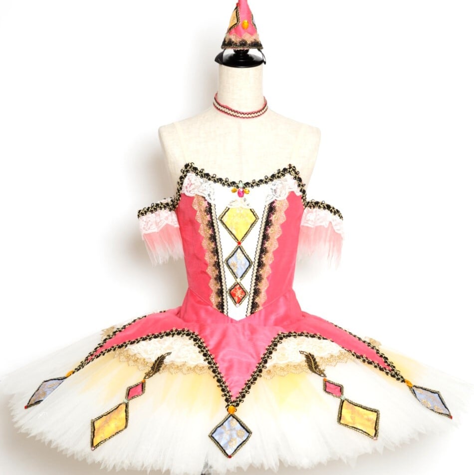 受注販売 バレエ衣装 Sc187 アレルキナーダ ピンク バレエ衣裳trespicos