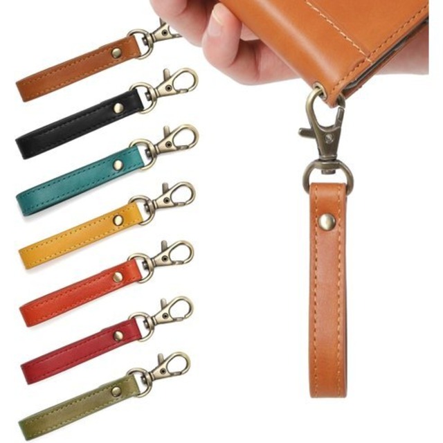 高級牛革 ストラップ スマホ 本革 落下防止 スマホストラップ 人気 携帯ストラップ おしゃれ 通勤 飾り スマホケース スマホカバー ミニストラップ シンプル 本革 ビジネス レザー 高級 落下防止 ショートストラップ 取り外し可能 ブラウン×レトロ金具 20