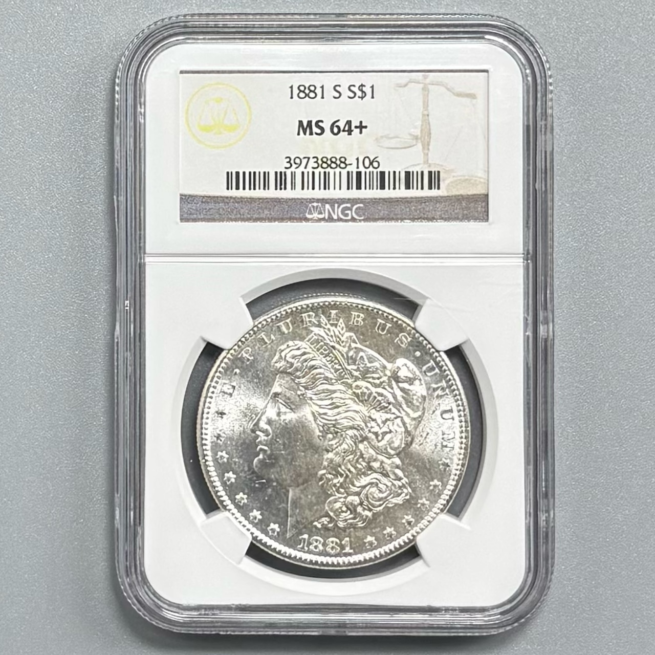 1881-S MS64+ モルガンダラー 銀貨 Morgan Dollar NGC 1881年 アメリカ サンフランシスコ 1ドル #138