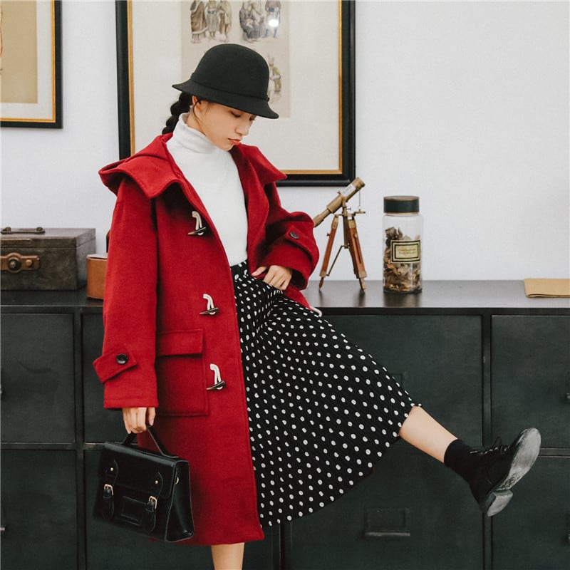 定番ウールのダッフルコート ウールコート｜レディース 