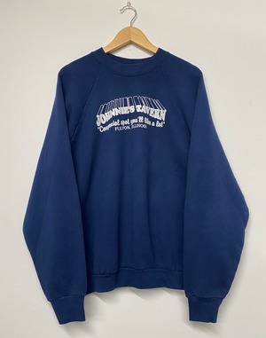 90sJohnnie'sTavern Print Crewneck Sweater/XL