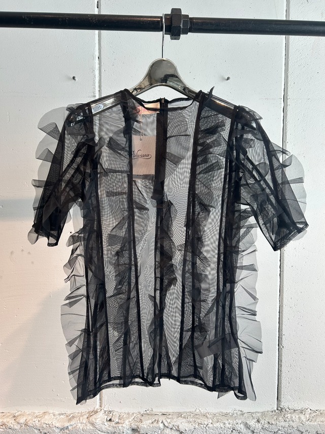VIVIANO  tulle ruffle top