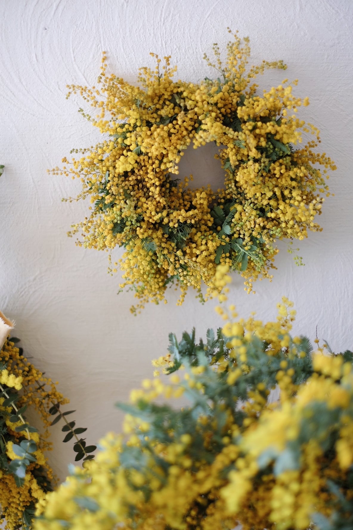 ミモザのシンプルリース　 medium