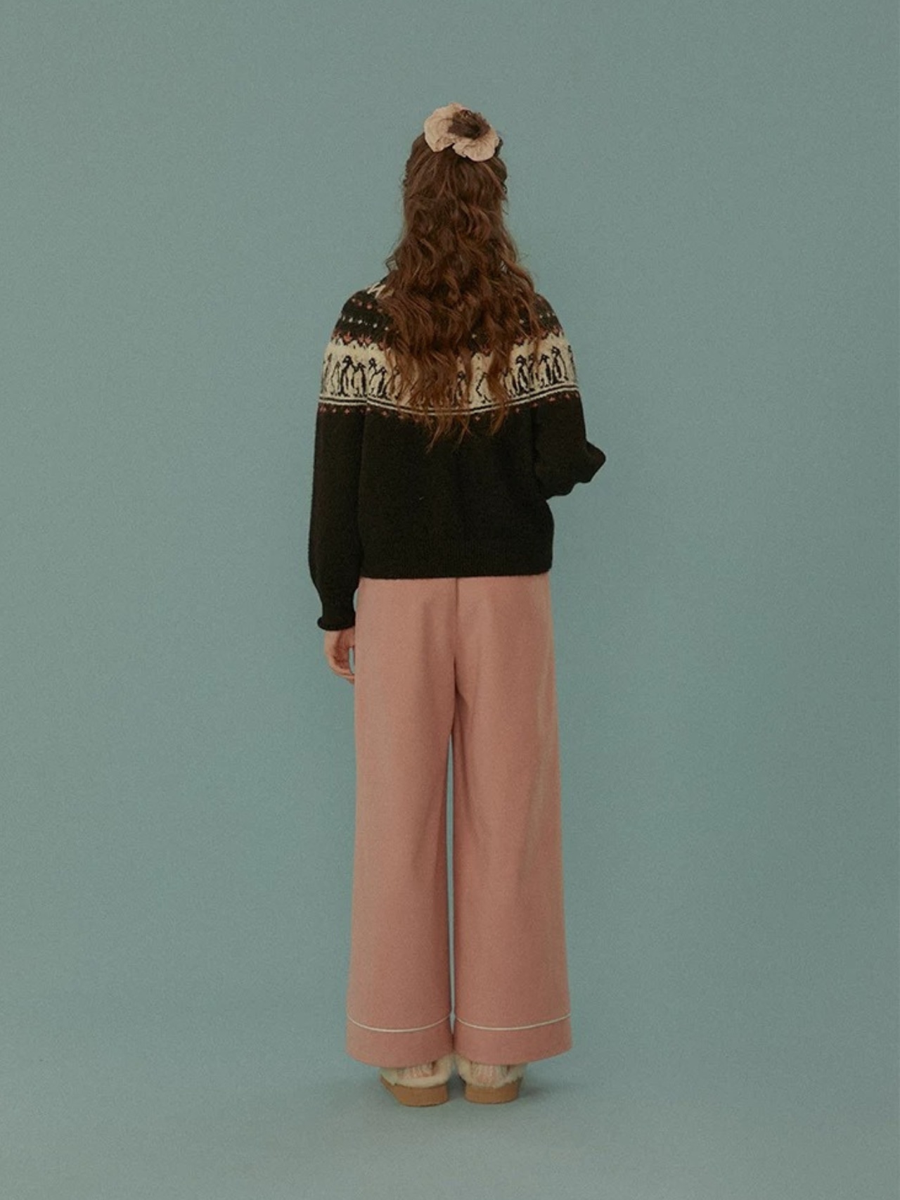 Manchot Nordic Motif Knit F0839