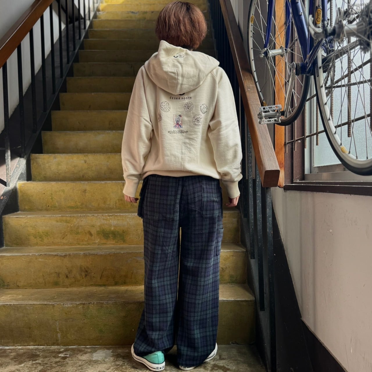 快晴堂 - Girl'sタータンチェック・リラクシンWork／アルピーノ