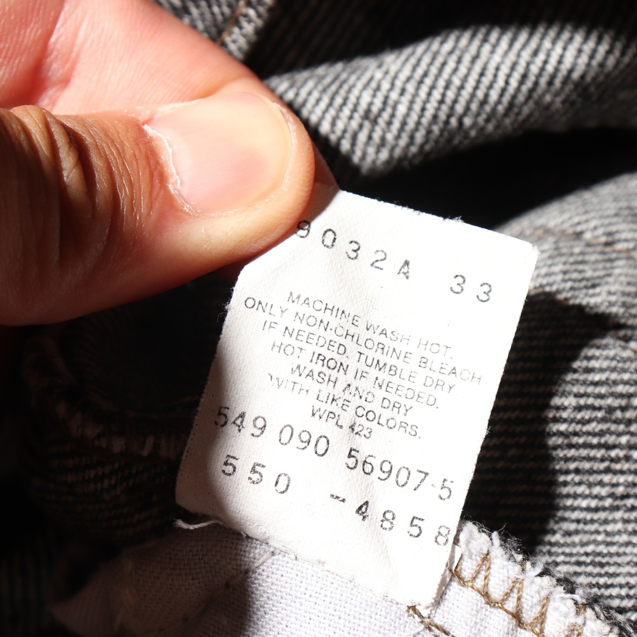 美品 31×30 Levi’s 550 先染め USA ブラックデニムパンツ