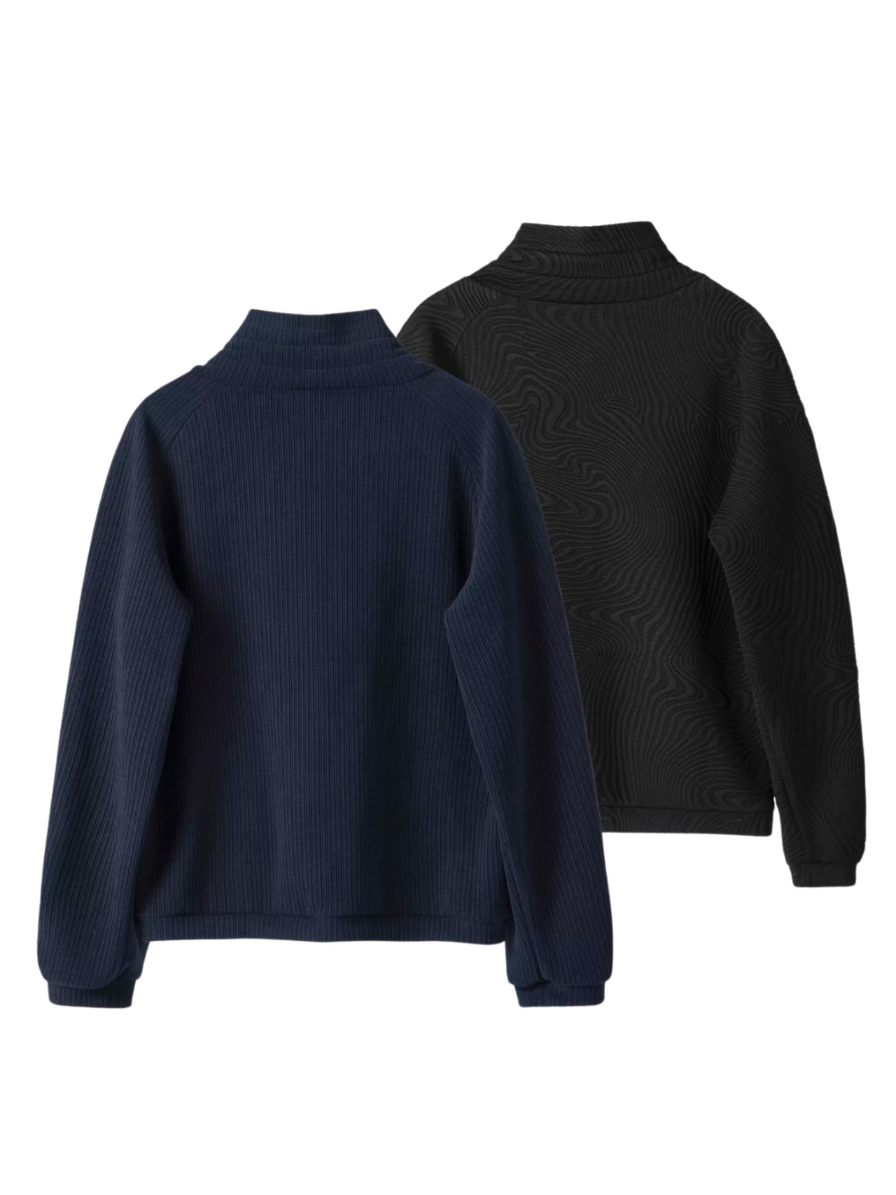 54A0 Deconstructed Wrap Neck Sweater