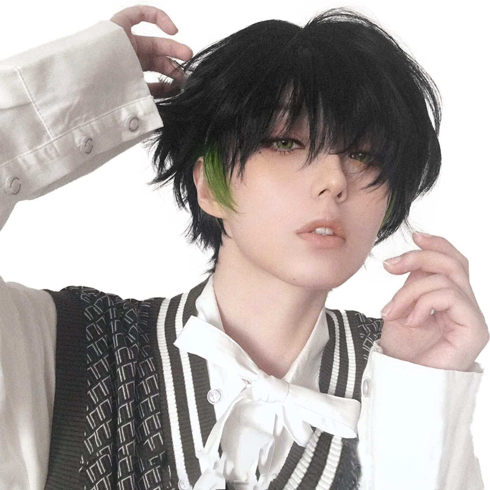 メンズ ウィッグ 男性用 かつら 100%人毛 黑色 メンズ ウィッグ 男性用