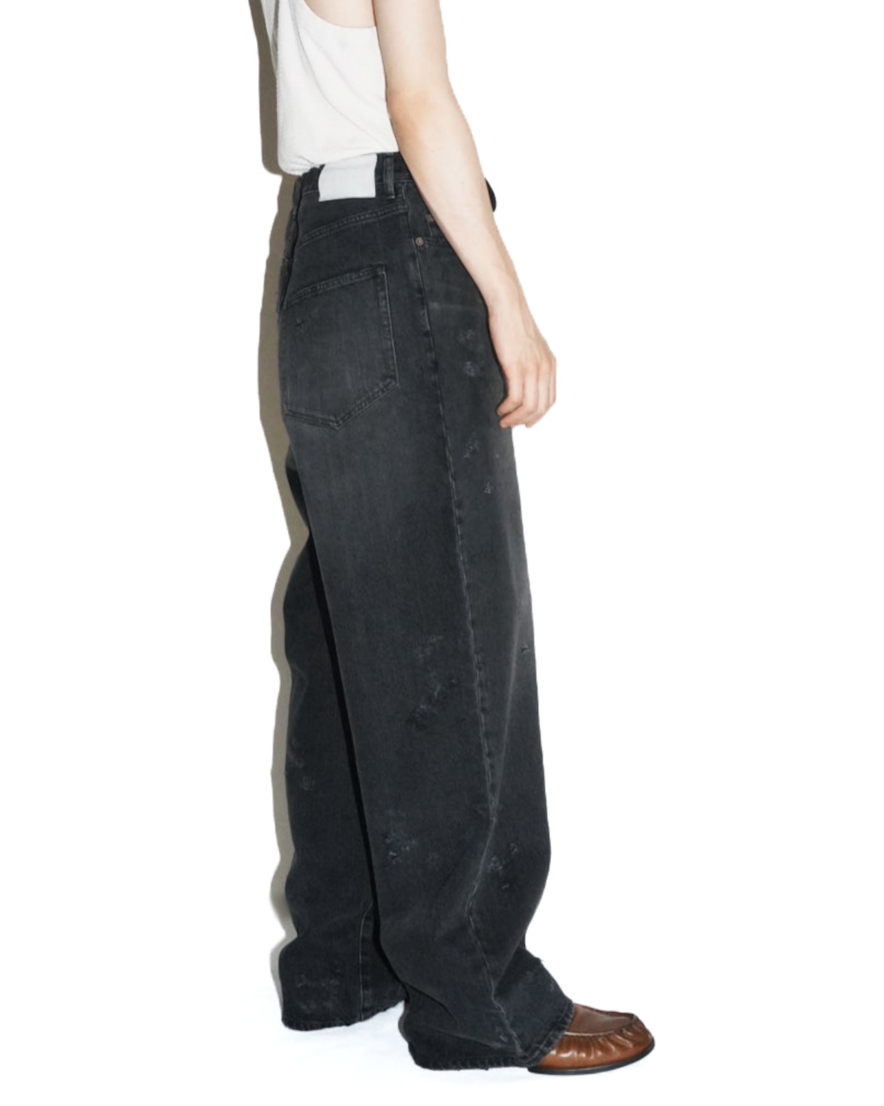 ssstein "BAGGY DENIM JEANS 〔BLACK〕"
