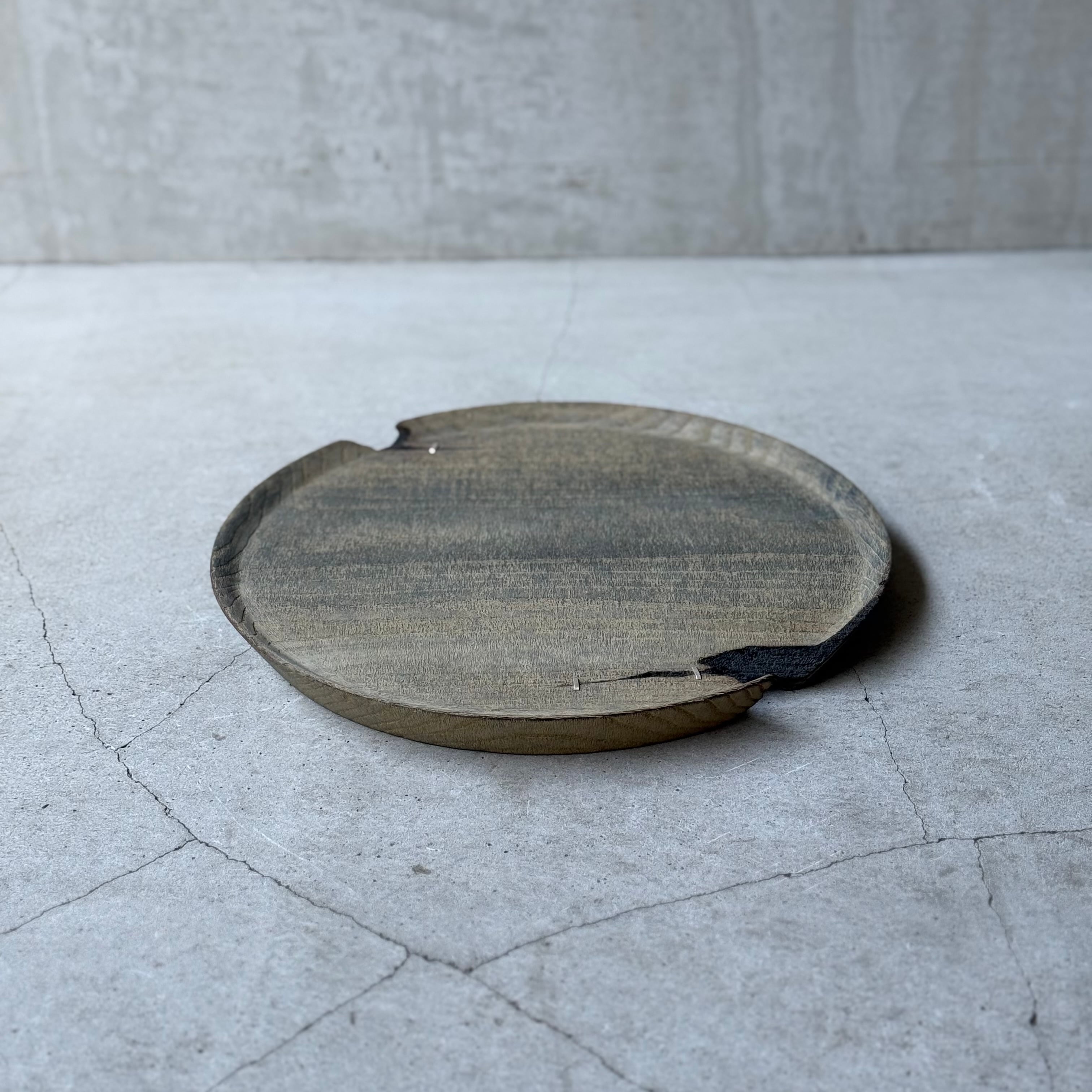 Shimoo Design 浮様 丸盆 300*300 鼠 鎹 | gallery 一白
