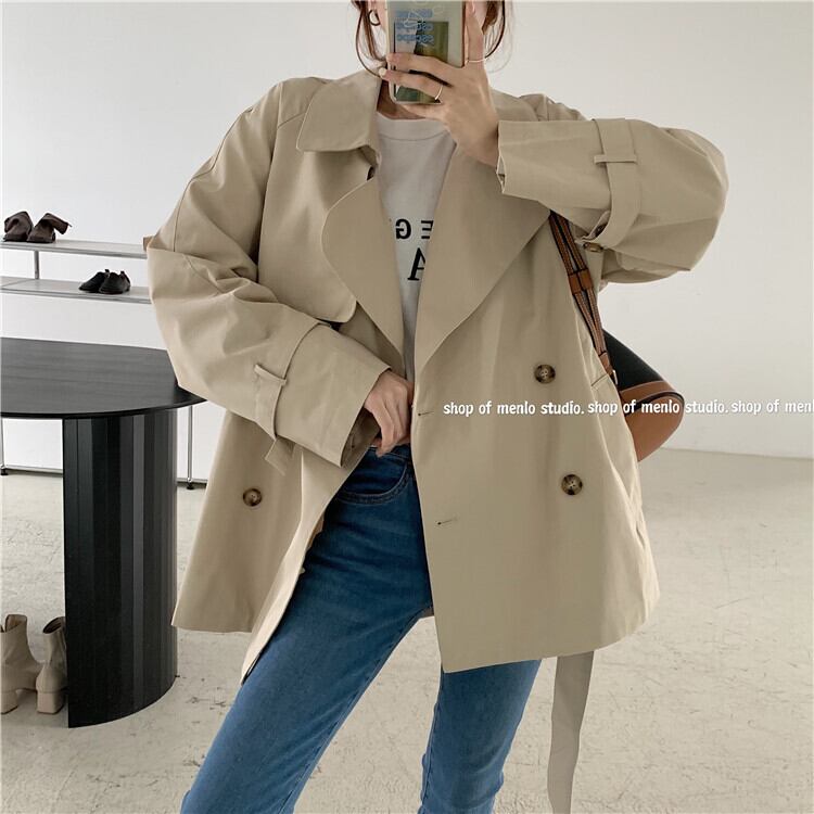 ジャケット オータムルーズカラーレディース ロング 秋物 モンロー8014110951