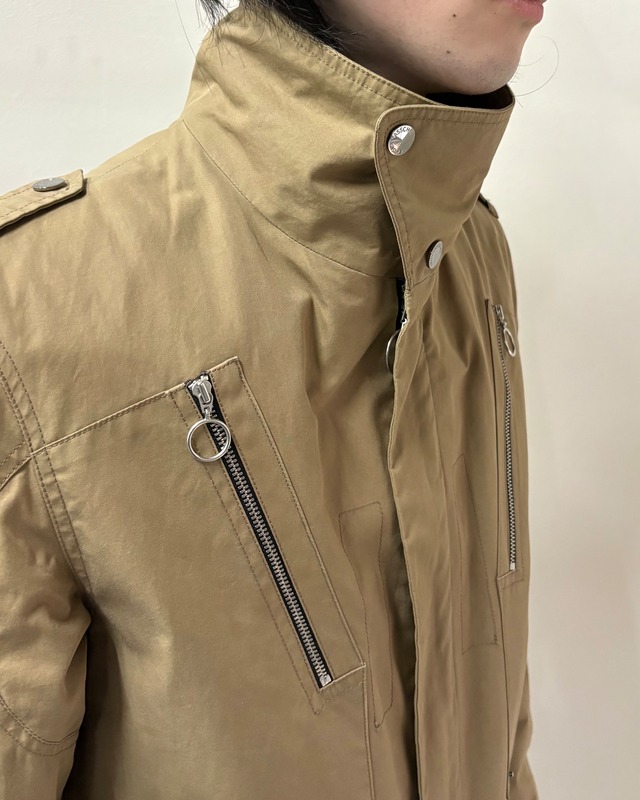 【KRIS VAN ASSCHE】fly-front stand color jacket