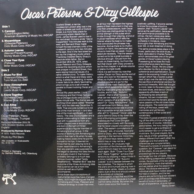 Oscar Peterson & Dizzy Gillespie / Oscar Peterson & Dizzy Gillespie [2310 740] - 画像2