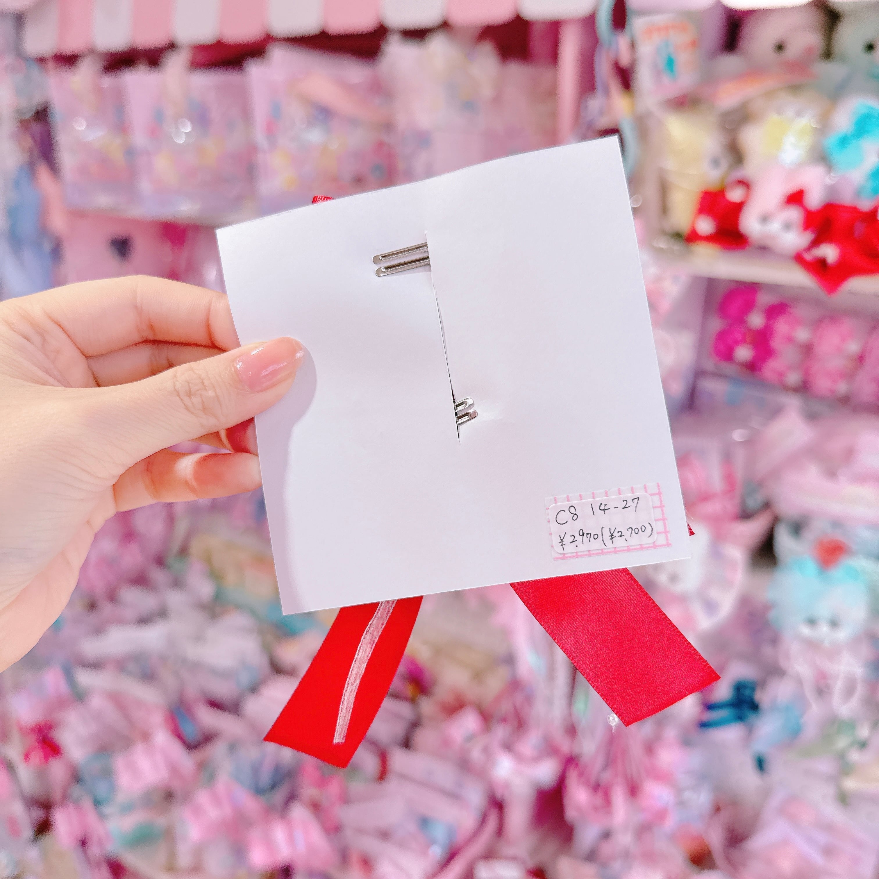 【C8】14-27いちごツインヘアクリップ