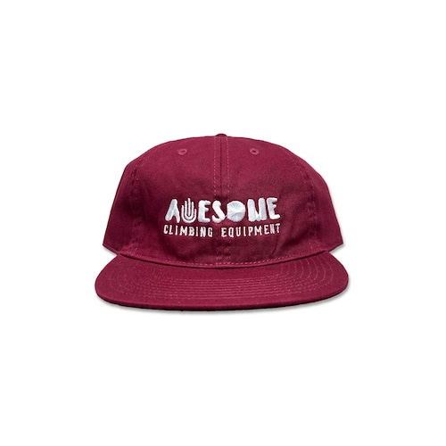 AWESOME LOGO 6PANEL CAP / DARK RED