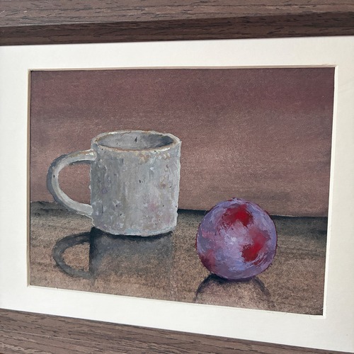【あべのえる】Still Life カップとプラム