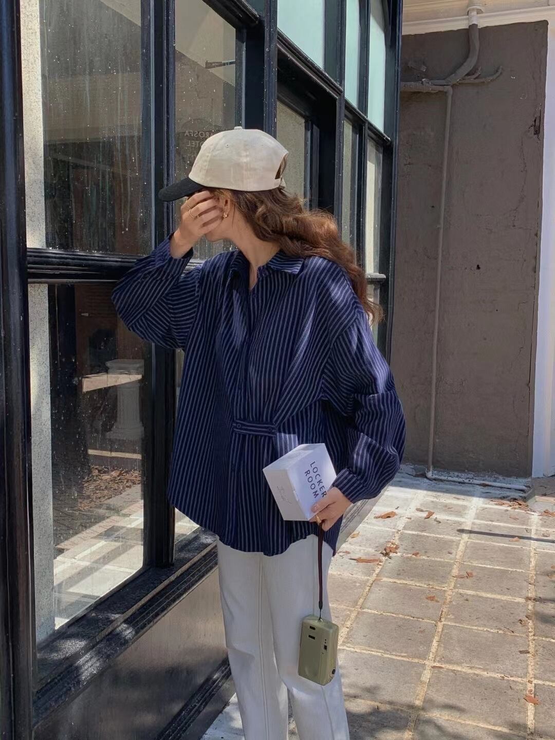 ストライプシャツ  AJ22085-Y04