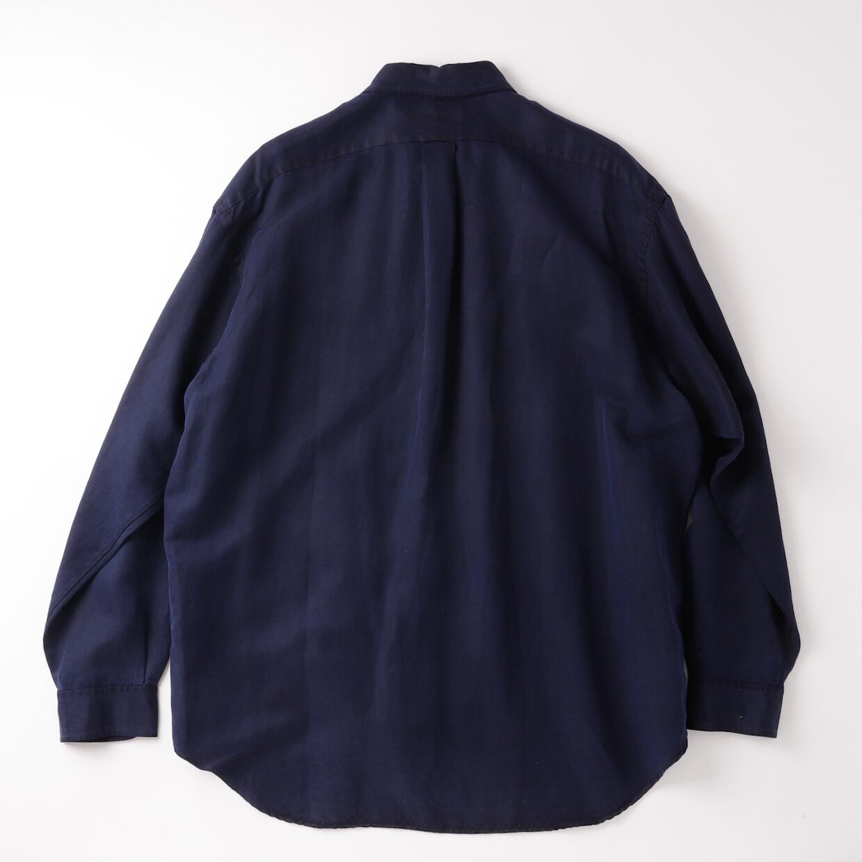 極美品】80s Ralph Lauren special silk linen shirt navy big size