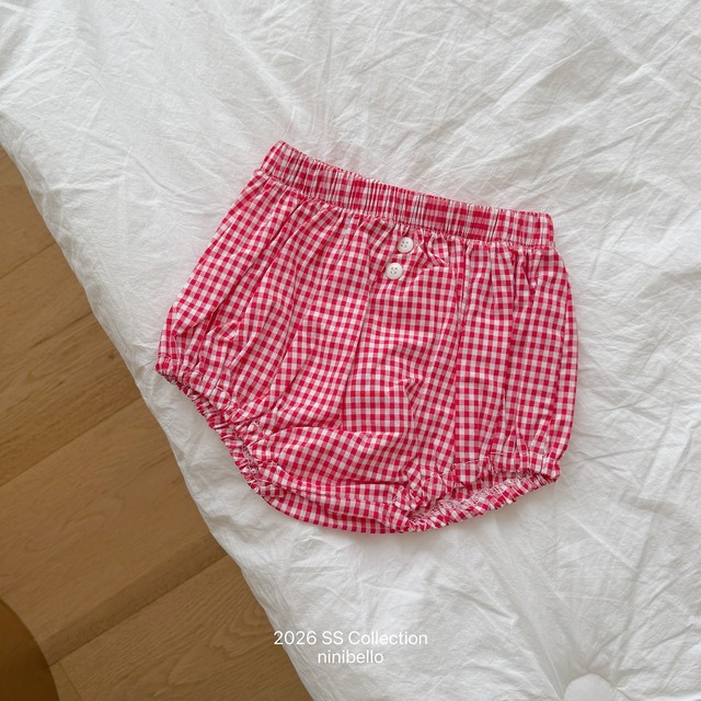 【6/18〆予約】<ninibello>  bebe Kongkong button bloomers