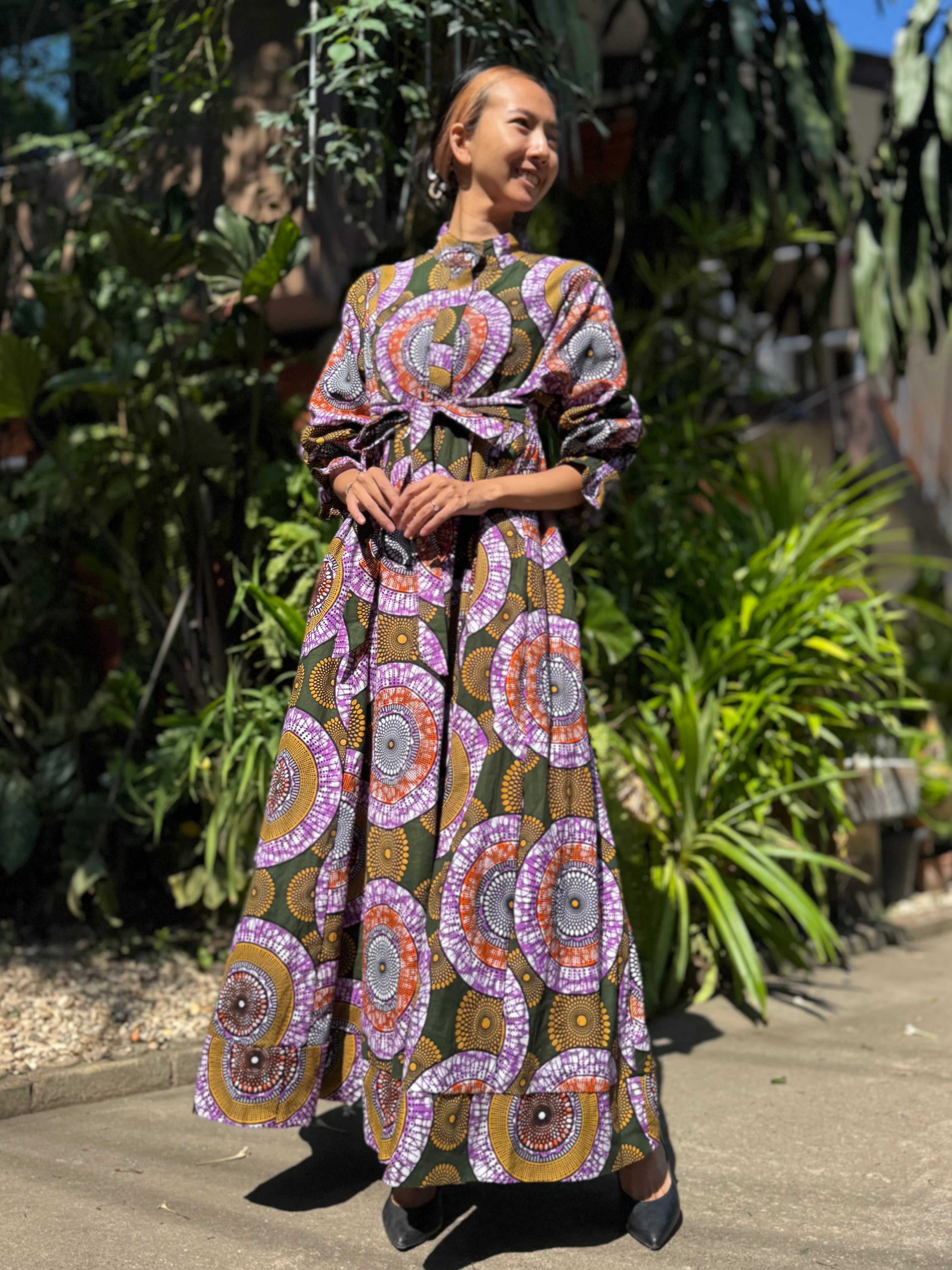 tenowa Aラインワンピース　マキシワンピース　アフリカン tenowa Aラインワンピース マキシワンピース アフリカン tenowa A