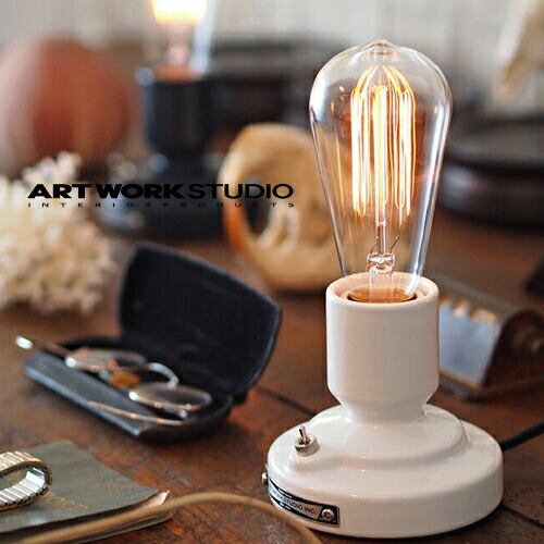 【全3色】ARTWORKSTUDIO(アートワークスタジオ):Compass stand(コンパススタンド)白熱球・蛍光球・LED電球対応/照明/間接照明/デスクライト/ライト/テーブルランプ/卓上照明/セラミック/陶器/レトロ/シンプル/インテリア/送料無料/AW-0479