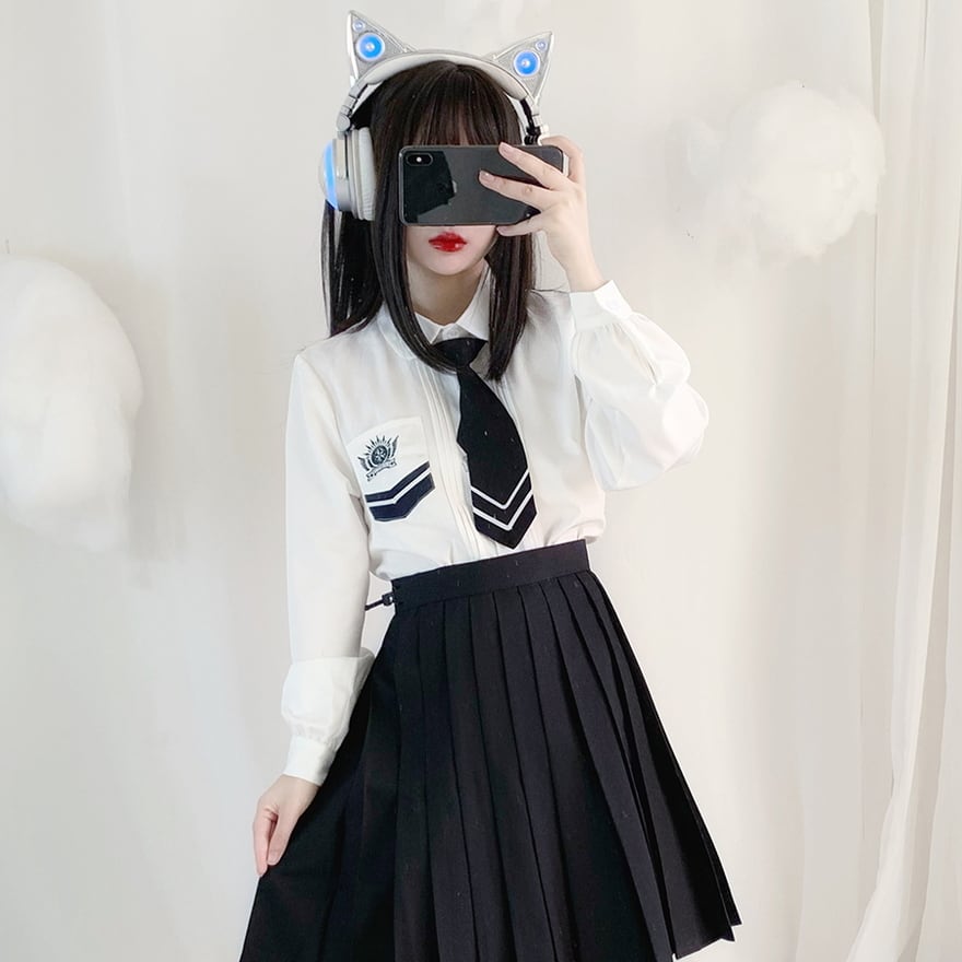 SEASONZ 梦梦の工作室シリーズ ブラウス ネクタイ付き JK ソフトロリータ かわいい 学園風 ゆめかわ