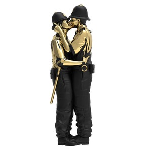Banksy's Kissing Coppers Gold Rush Edition by Brandalised