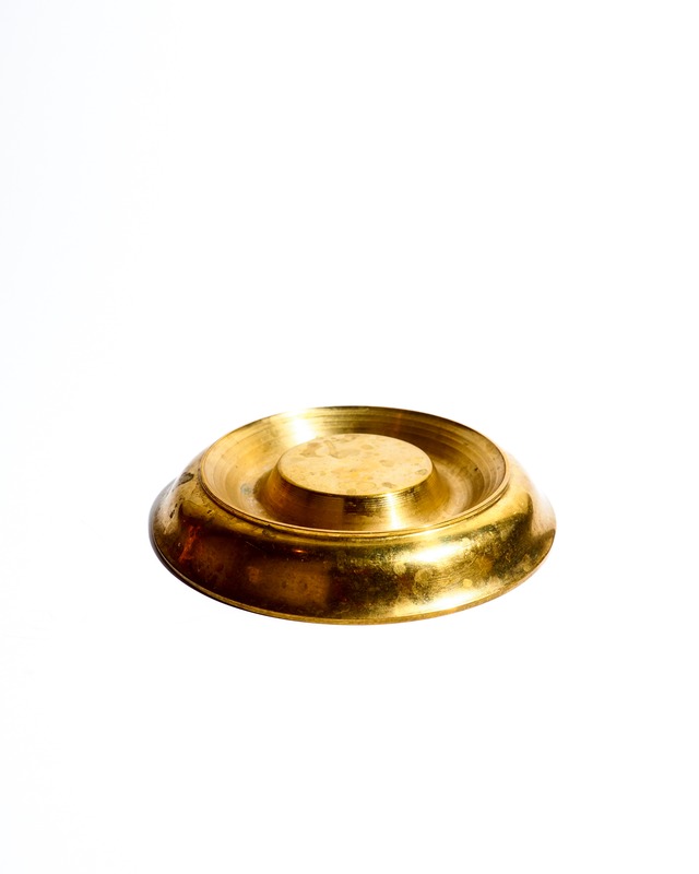 70s Italian-made double-walled brass ashtray