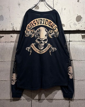 【Caka otto】90's〜00's "EASYRIDESRS" Skull Print Vintage L/S T-Shirt