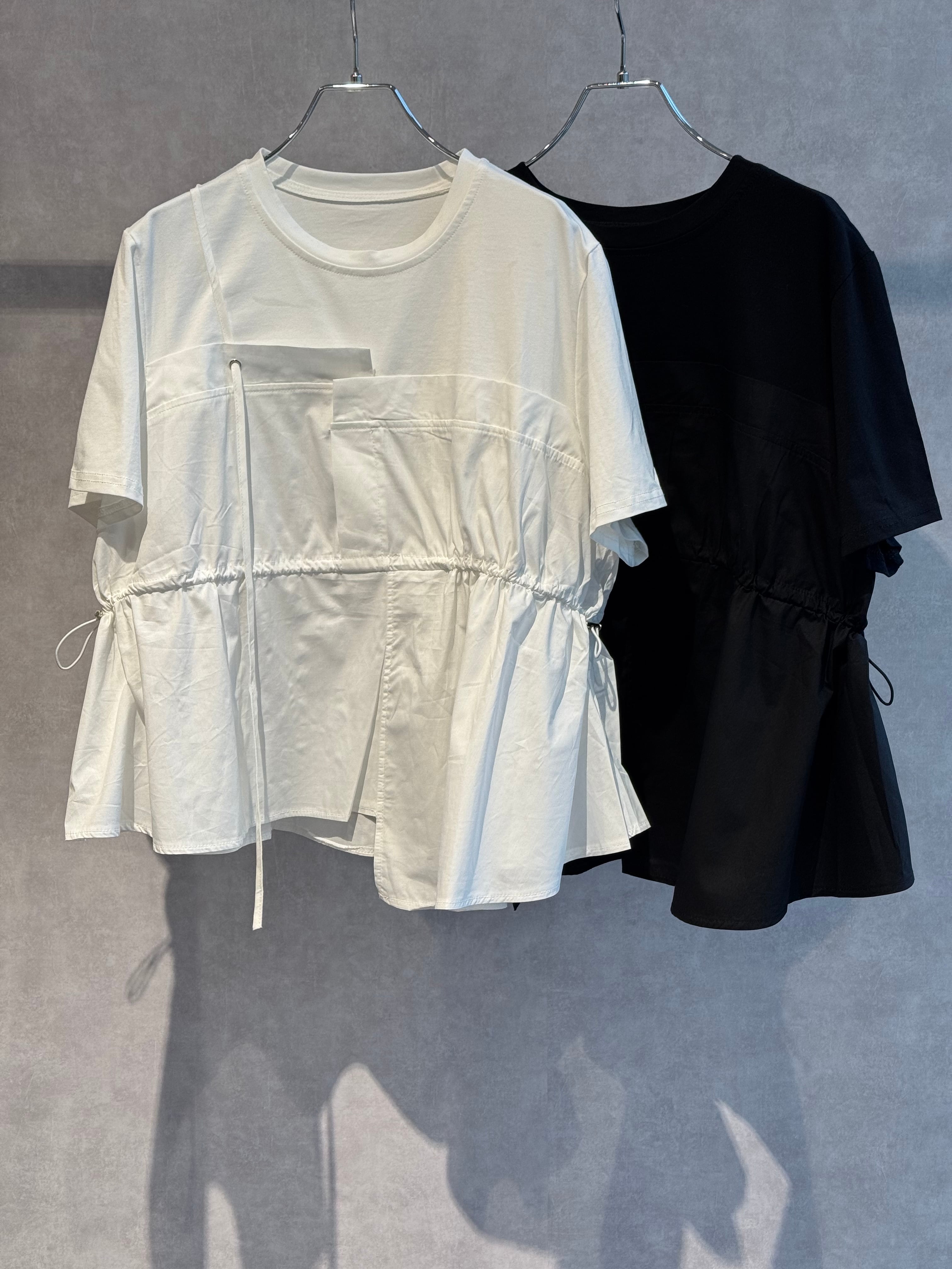 gather peplum design T-shirt