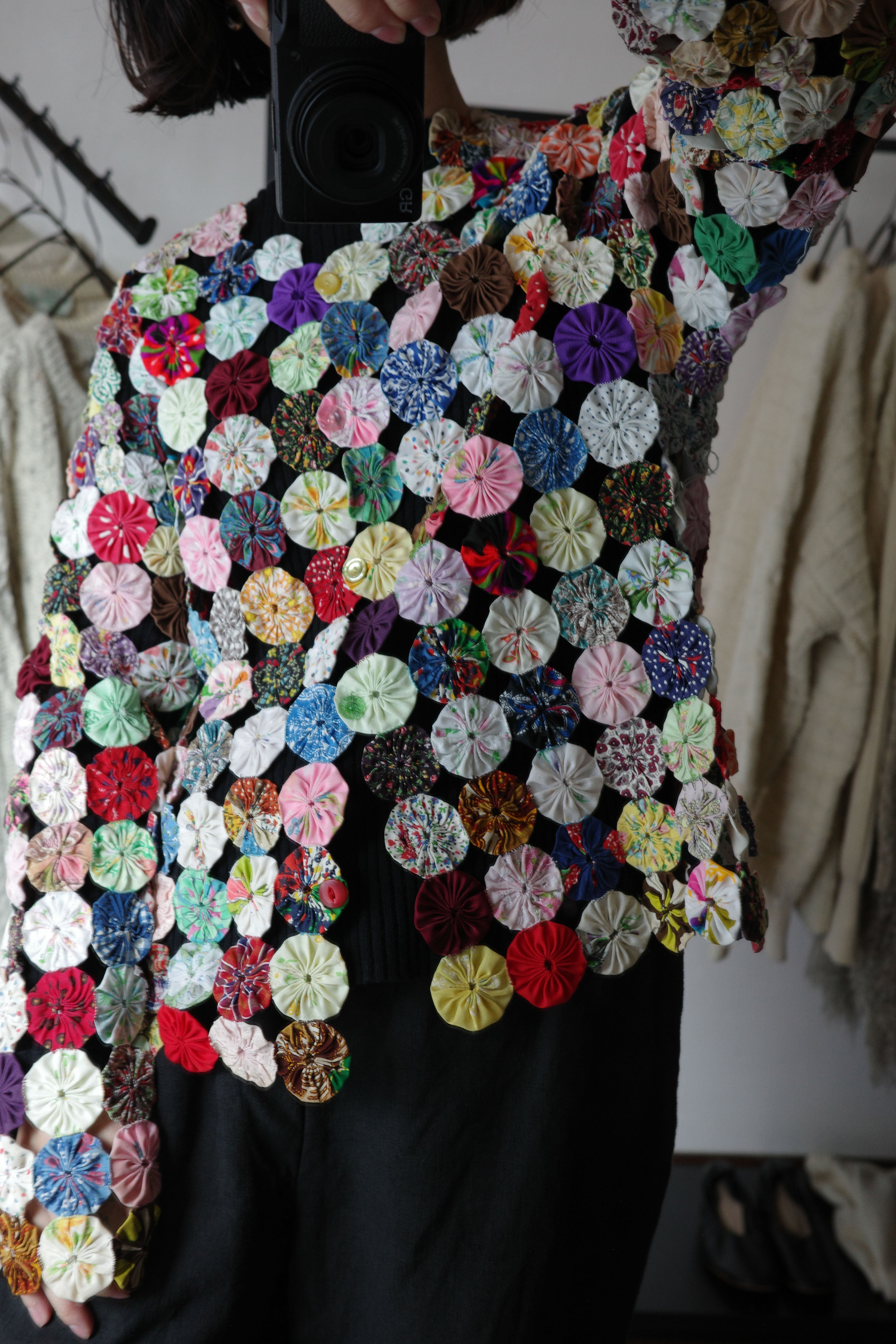 moderate vintage yo-yo quilt jacket