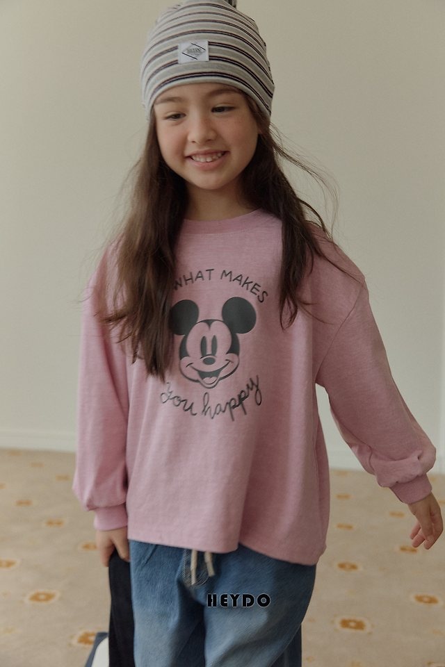 【取寄】heydo|smile mickey tee|スマイルミッキーT|S-JL|kids&jr|26 autumn