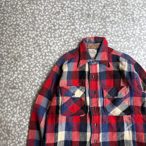 FIVE BROTHER / 50's wool flannel shirt size L相当