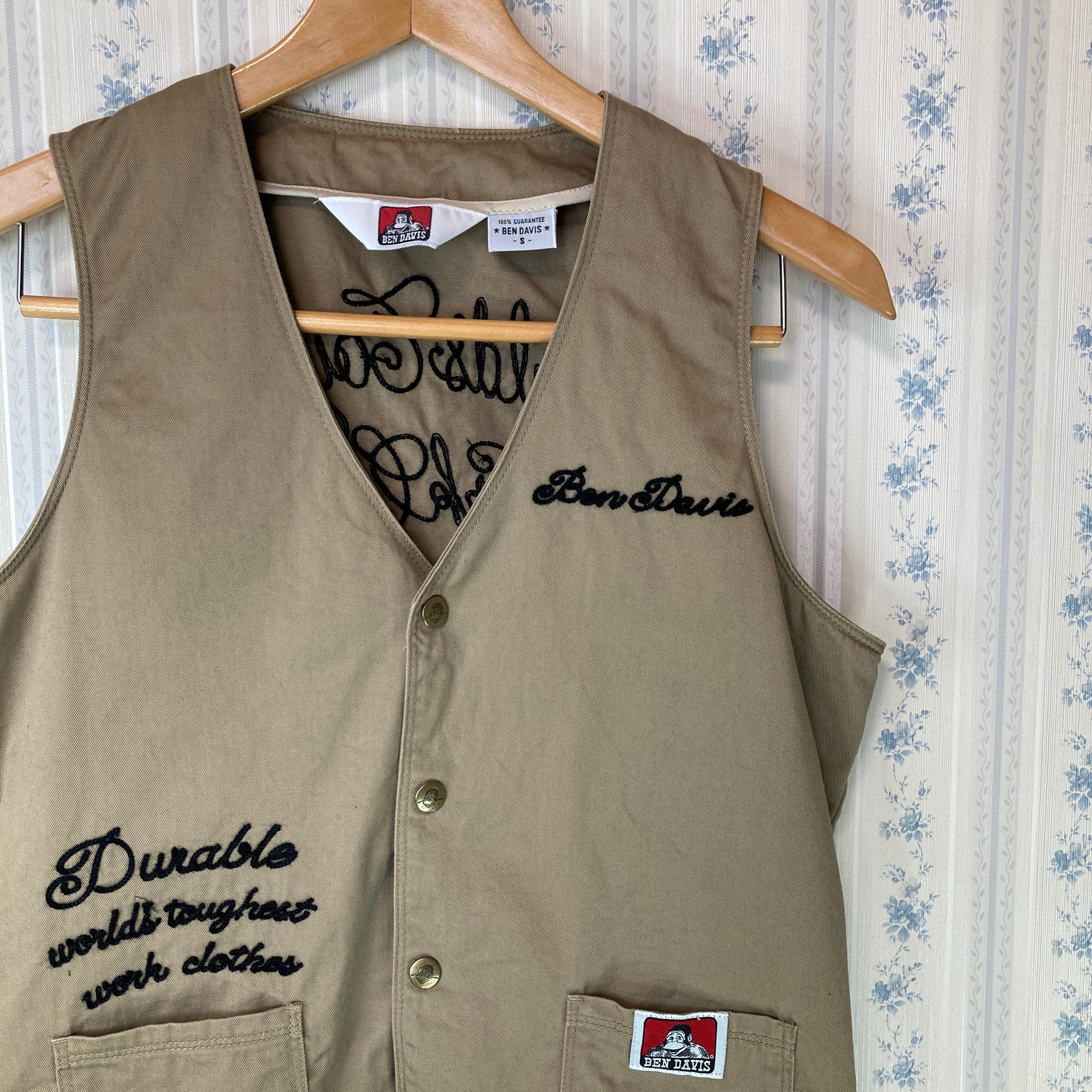 BEN DAVIS ベンデイビス 刺繍 ワーク ベスト アメリカン バイカー 王道アメカジ】BEN DAVIS ベンデイビス 刺繍 ワーク ベスト アメリカン