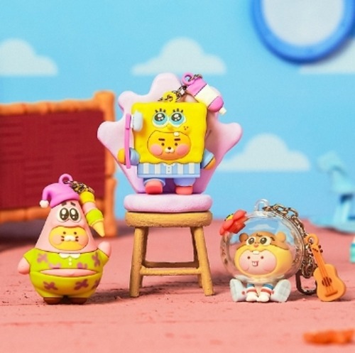【KAKAO FRIENDS】スポンジボブ コラボ フィギュアキーリング