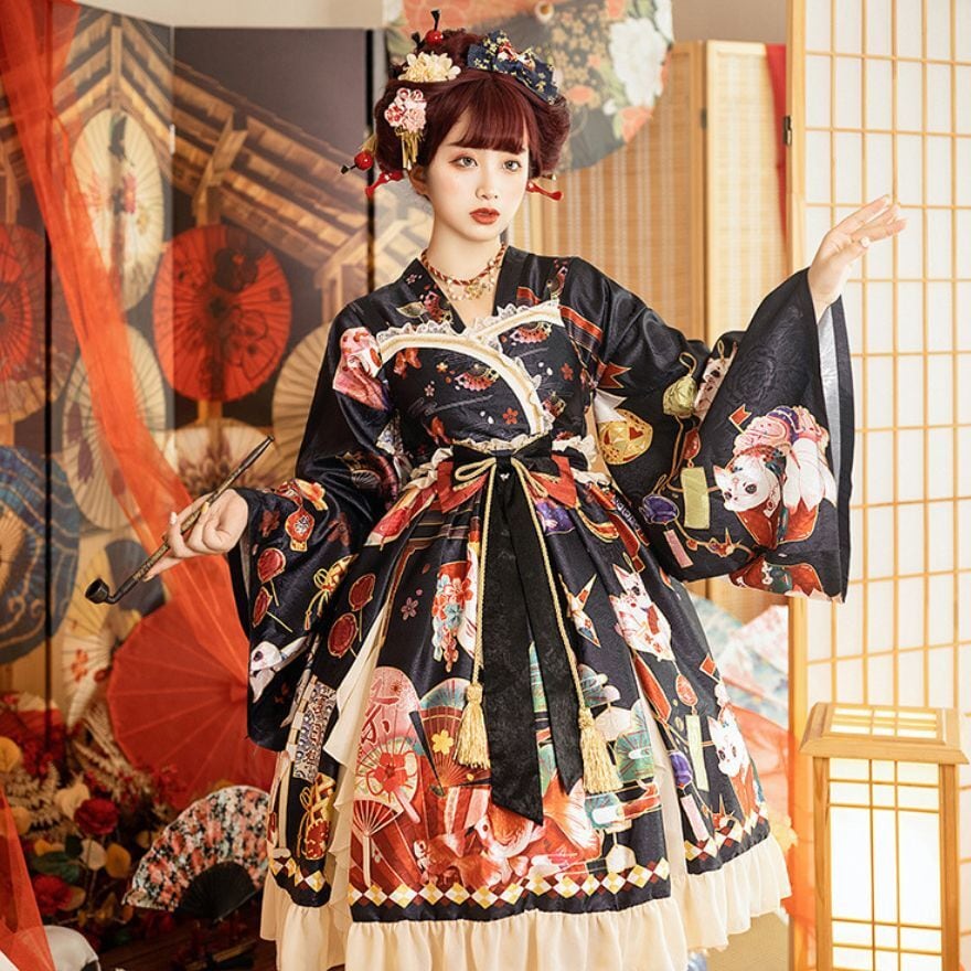 ゴスロリ通販 With U ゴスロリ服 和服 和装 着物風 ワンピース ゴスロリ通販 With U ゴスロリ服 和服 和装 着物風 ワンピース