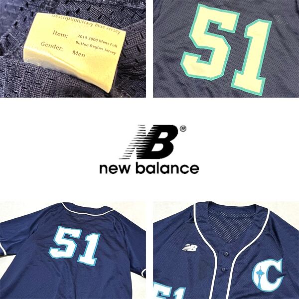 1点物◇ニューバランスNBマリナーズ背番号51ベースボールシャツ古着