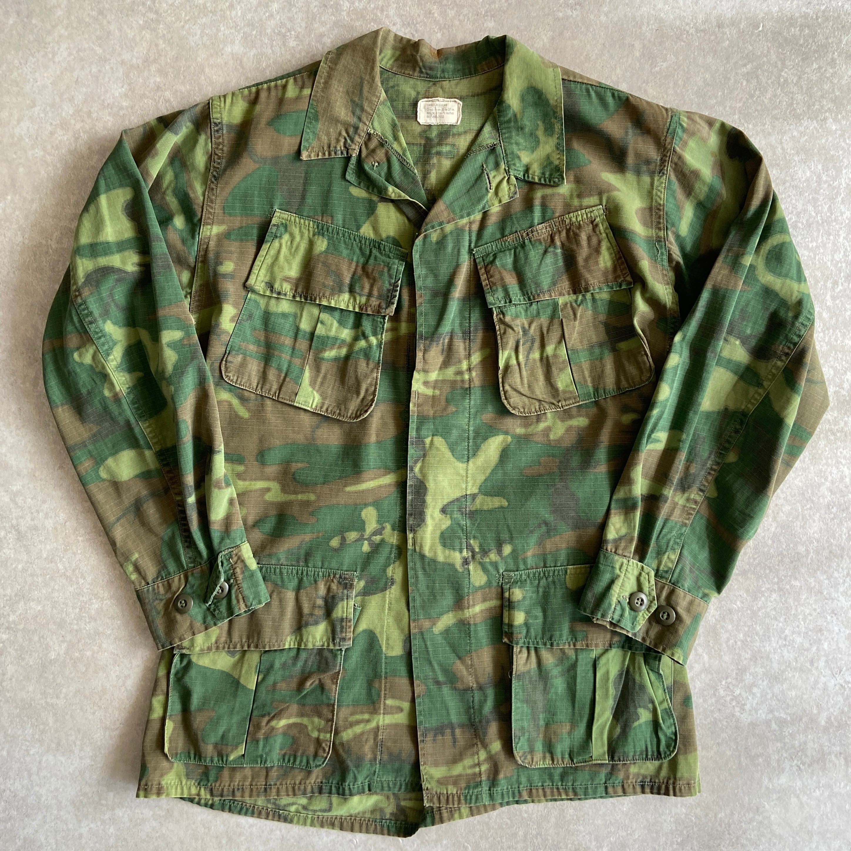 1960s U.S.ARMY Jungle Fatigue Camo Jacket S-R