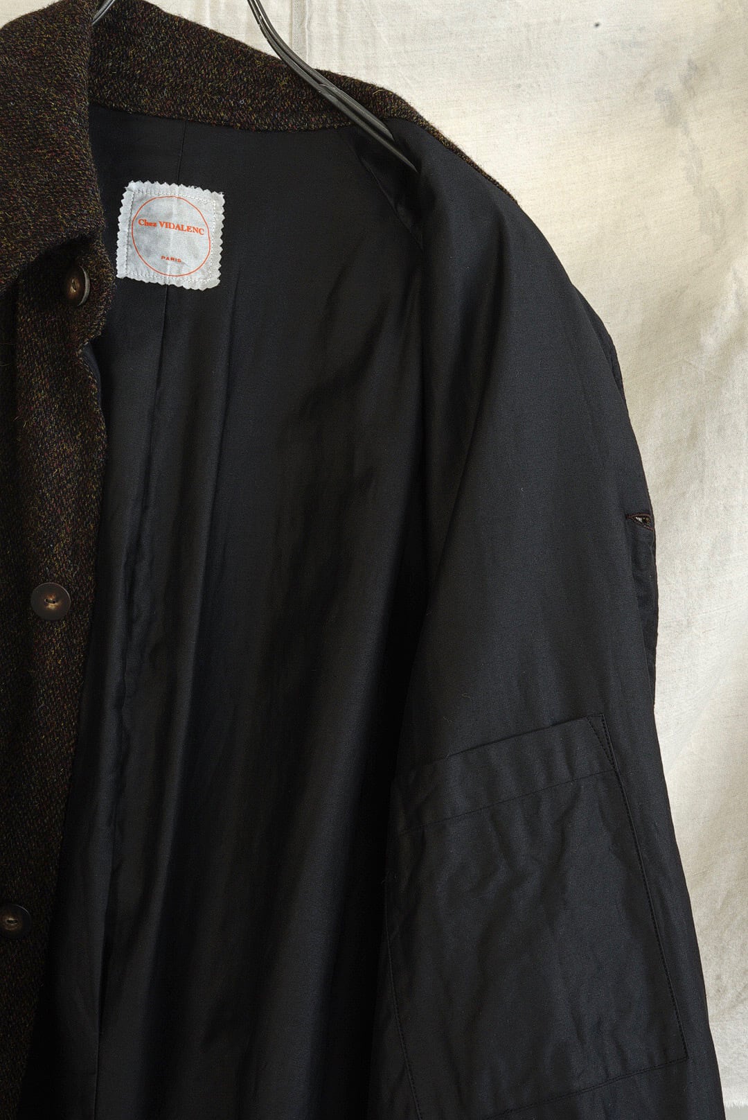 CHEZ VIDALENC - COAT BOBI HARRIS TWEED | Brownie
