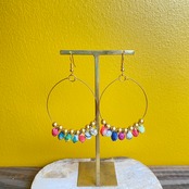 【MALAGUETA マラゲッタ】ファブリックパール リングピアス