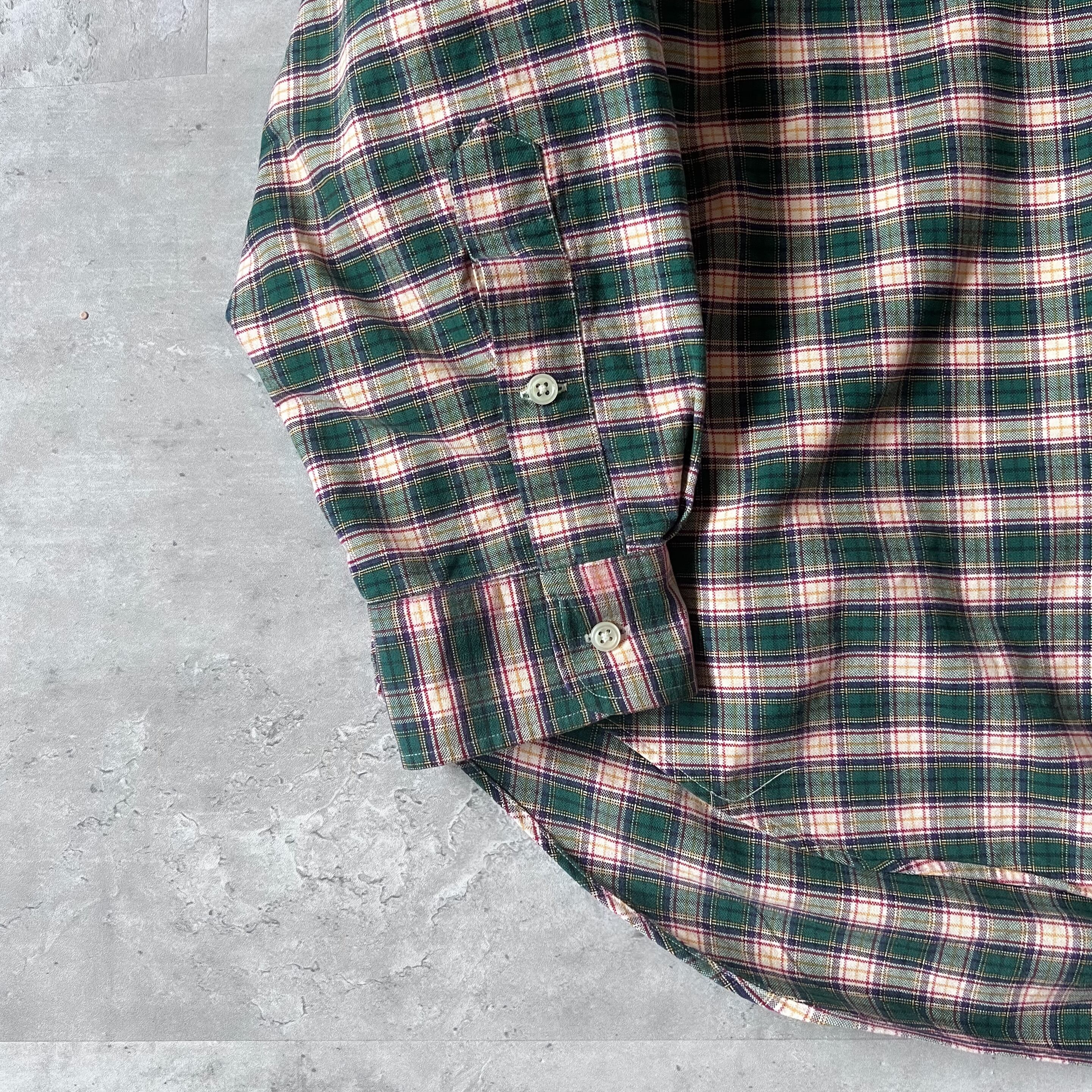 s “Ralph Lauren” BIG SHIRT green check pattern B.D. shirt 年代
