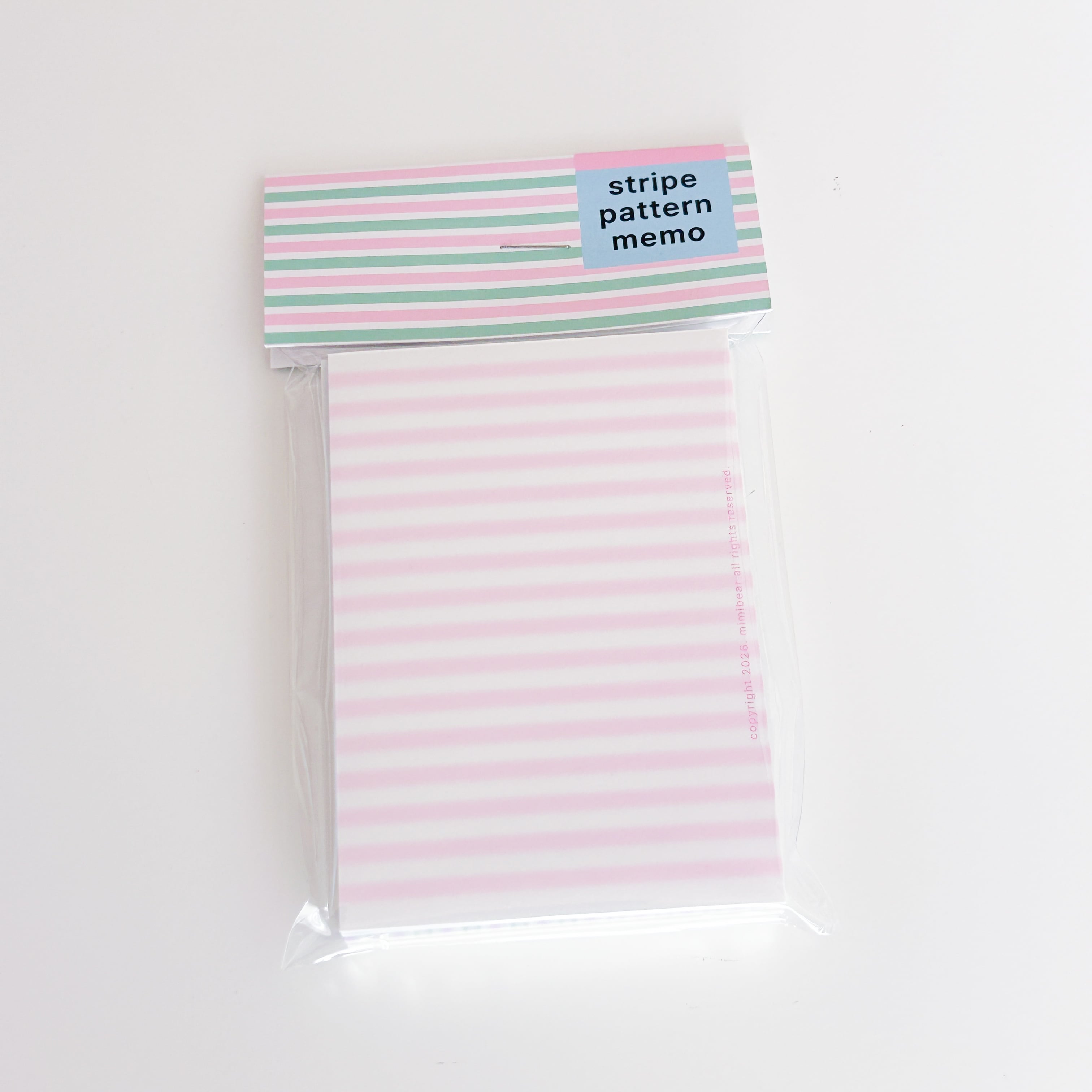 mimibear】stripe pattern memo set メモセット | 韓国文具・雑貨