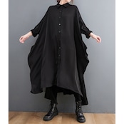 ケープ風デザイン シャツワンピース 00189