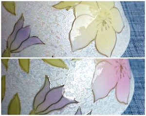 有田焼　ペア茶碗　山遊び　【黄・ピンク】 9-113