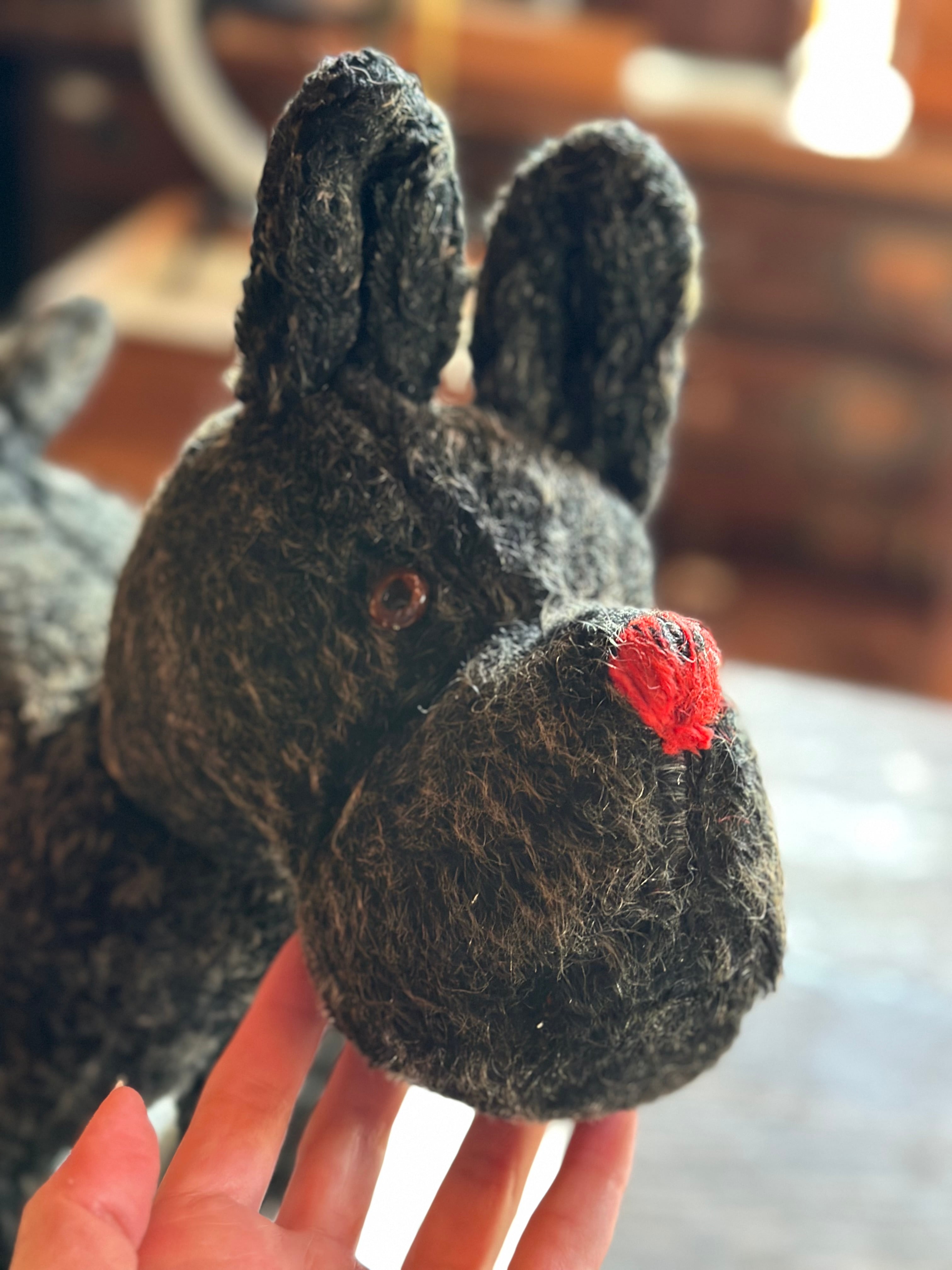 1940年代 黒い犬のぬいぐるみ テリア | Brocante de La Cocotte