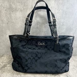 COACH　シグネチャートートバッグ　ブラック　【中古美品】