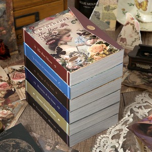 【再入荷】素材本 120ページ 貴婦人 ローズマナー 銀河 海 どくろ ミステリアス 絵画 スクラップブック　AA05　コラージュ素材　海外　ほぼ日