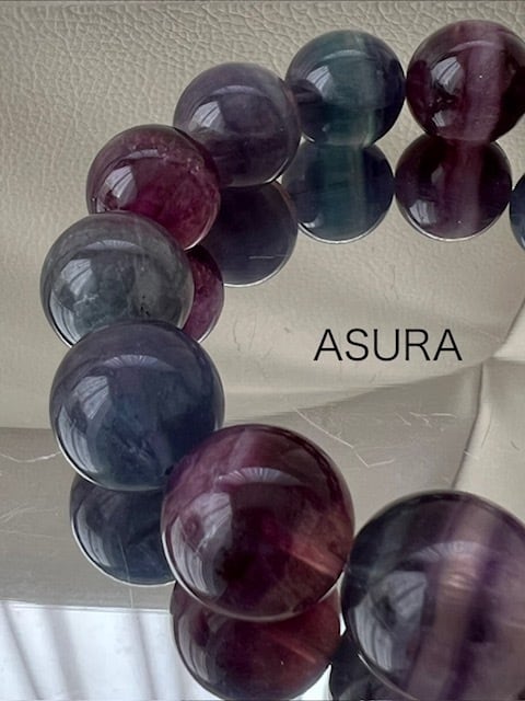 高品質(4A⁺) 濃色 アメリカ産 バイカラーフローライト 15.5~16㎜